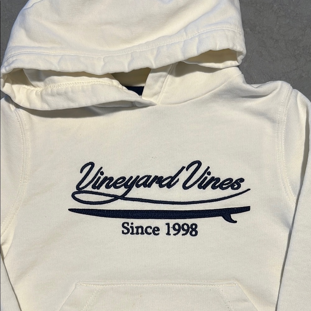 Vineyard Vines Cream Hoodie Boys size 5